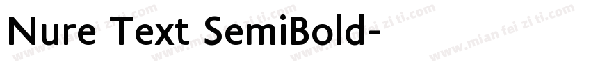 Nure Text SemiBold字体转换